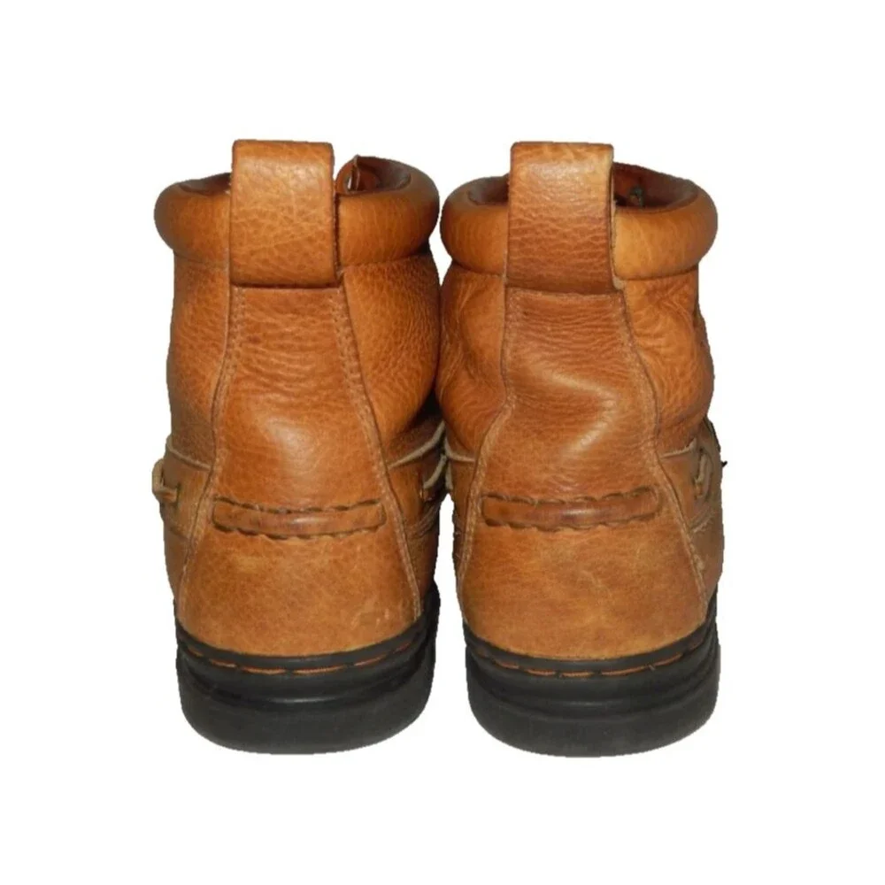 Justin Grizzly Chukka Moc Toe Ankle Boot Leather Men's 11 M Brown Lace Up 995